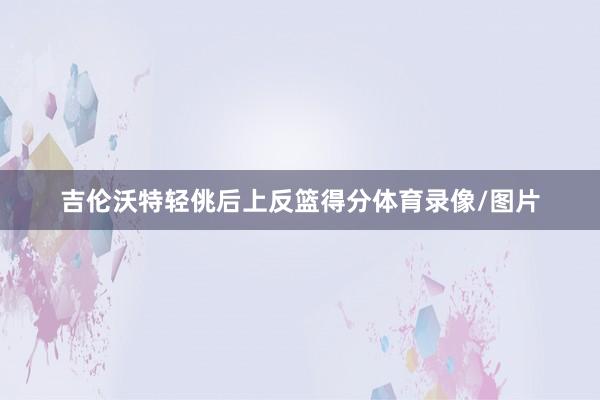 吉伦沃特轻佻后上反篮得分体育录像/图片