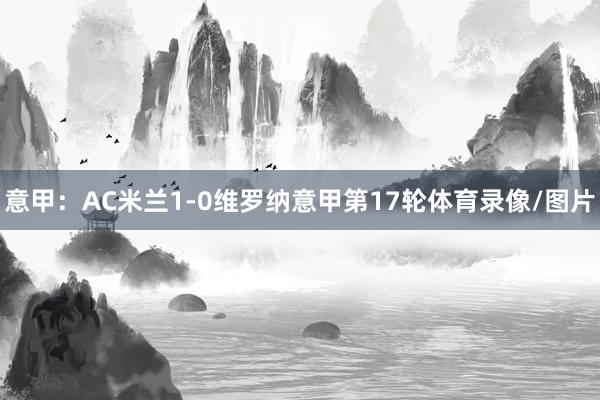 意甲：AC米兰1-0维罗纳意甲第17轮体育录像/图片