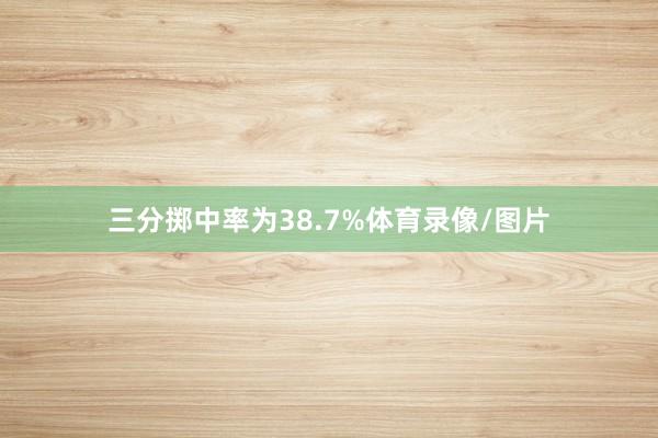 三分掷中率为38.7%体育录像/图片