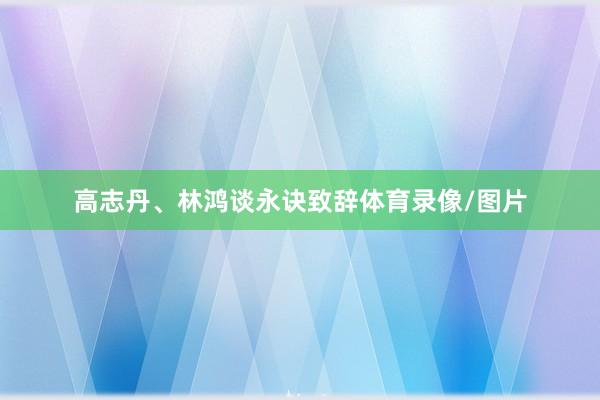 高志丹、林鸿谈永诀致辞体育录像/图片