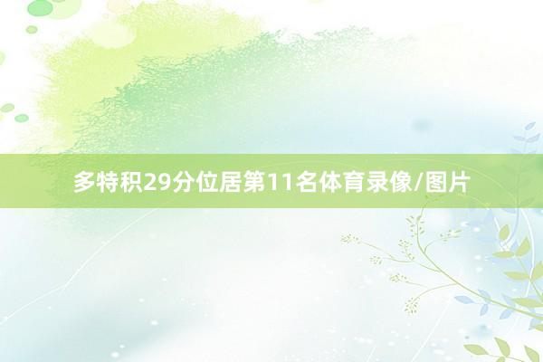 多特积29分位居第11名体育录像/图片