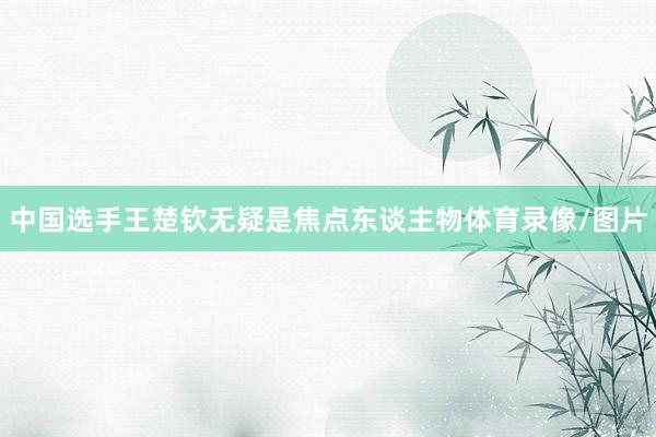 中国选手王楚钦无疑是焦点东谈主物体育录像/图片