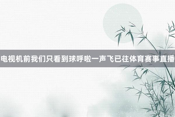 电视机前我们只看到球呼啦一声飞已往体育赛事直播