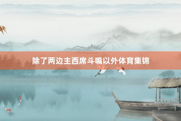 除了两边主西席斗嘴以外体育集锦