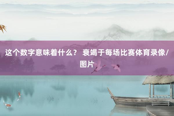 这个数字意味着什么？ 衰竭于每场比赛体育录像/图片