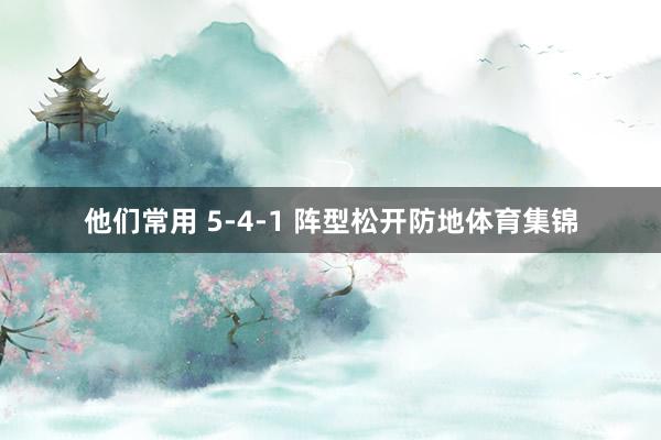 他们常用 5-4-1 阵型松开防地体育集锦