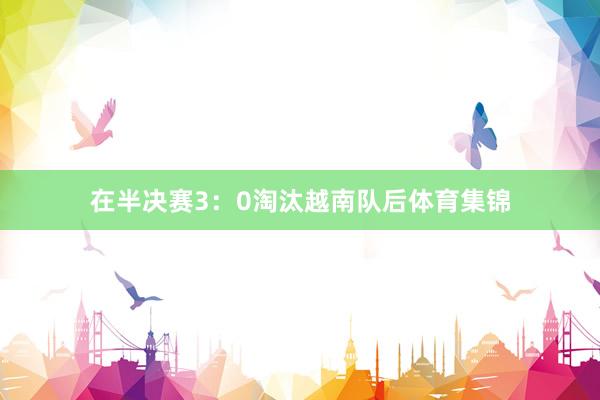 在半决赛3：0淘汰越南队后体育集锦